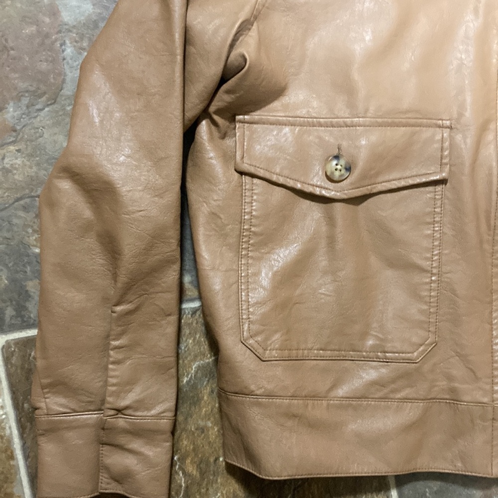 Universal Thread Brown Leather Jacket - Picture 2 of 9